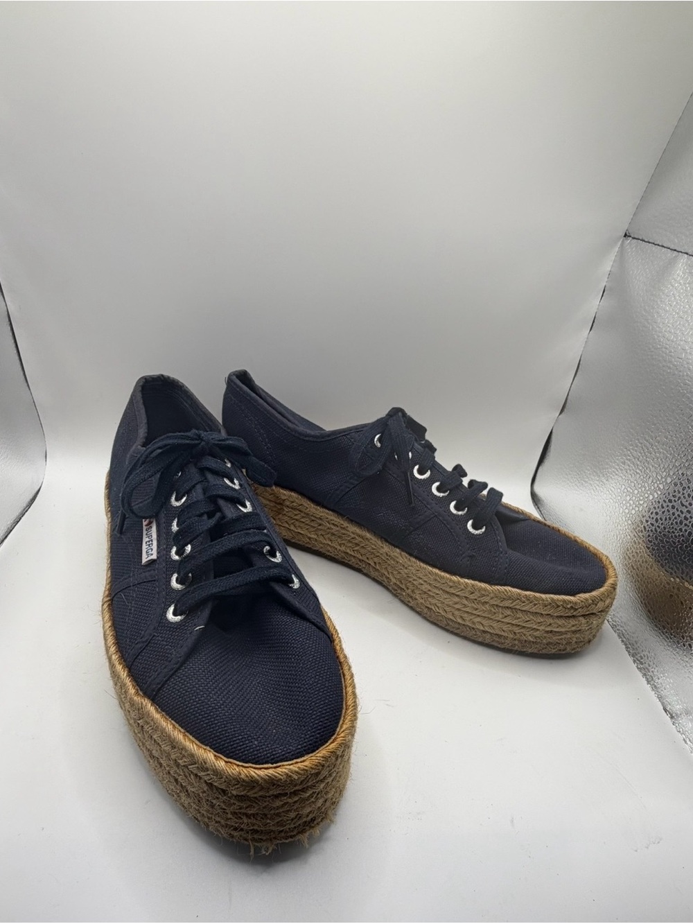 Superga 2790 Cotropew Canvas Espadrille Platform Sneakers Woven Jute Rope
